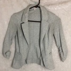 Heather Gray Open-Front Blazer